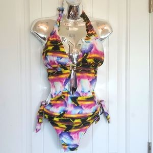 Monokoni 1-piece swimsuit. NWOT. Multicolored.